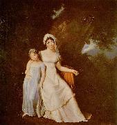 Marguerite Gerard Mme de Stael et sa fille Spain oil painting artist
